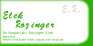 elek rozinger business card